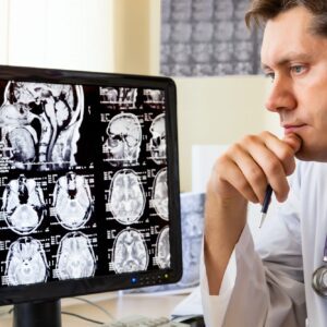MR Images displayed on a monitor