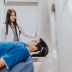 patient in MRI machine