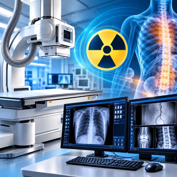 picture of imaging room and x-rays